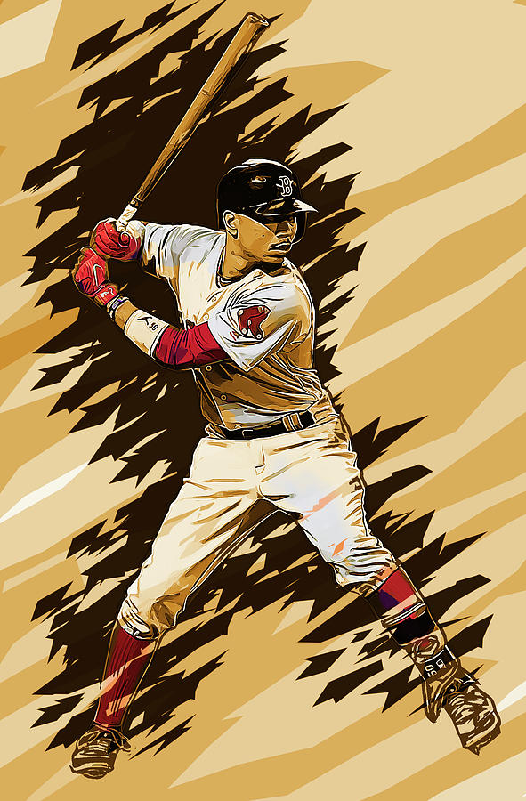 Mookie Betts Digital Art by Nadezhda Zhuravleva