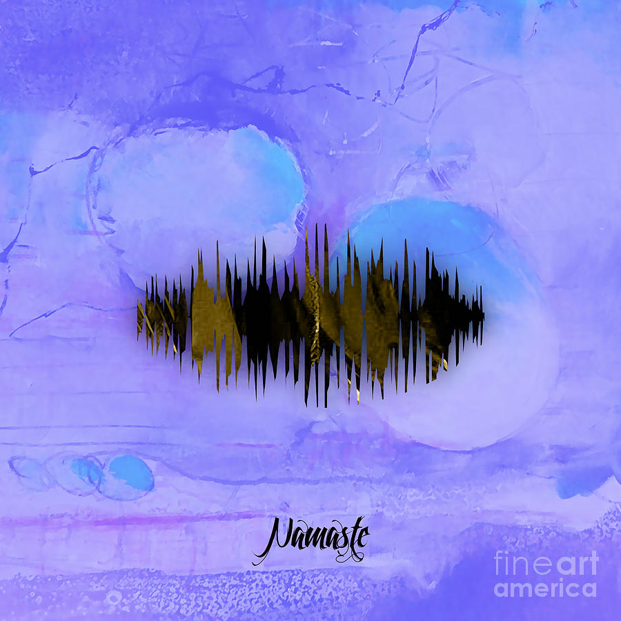 Namaste Spoken Soundwave #6 Mixed Media by Marvin Blaine