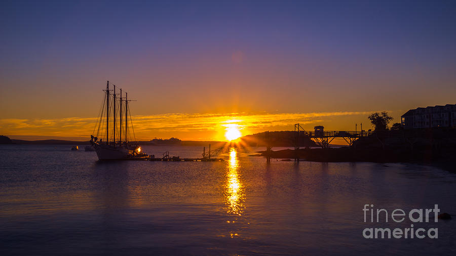 Sunrise from Bar Harbor, Maine. #3 Photograph by New England Photography