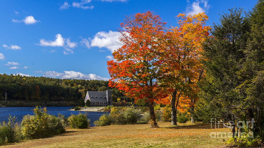 Old Stone Church. West Boylston, Massachusetts. #1 Photograph by New England Photography