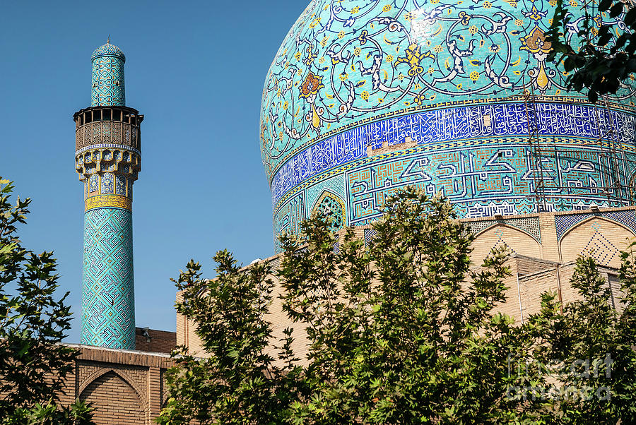 Persian Islamic Architecture Detail Of Imam Mosque In Esfahan Is #7 Photograph by JM Travel Photography