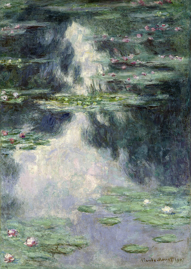 Pond with Water Lilies #5 Painting by Claude Monet