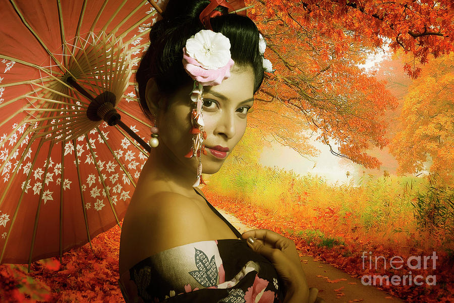 Portrait of Young Japanese Lady #7 Photograph by Kiran Joshi