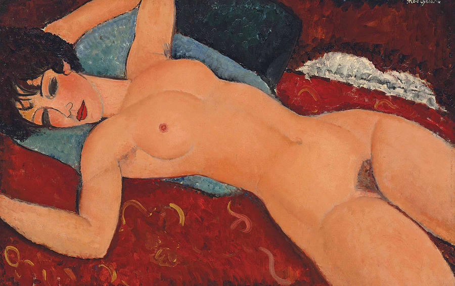 Reclining Nude #8 Painting by Amedeo Modigliani