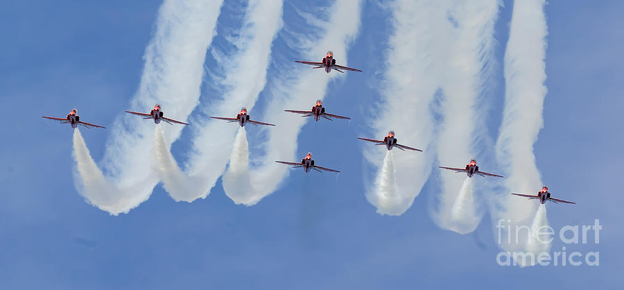 Red Arrows display #7 Photograph by Colin Rayner