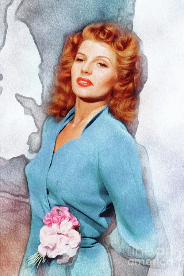 Rita Hayworth, Vintage Actress Painting by Esoterica Art Agency ...