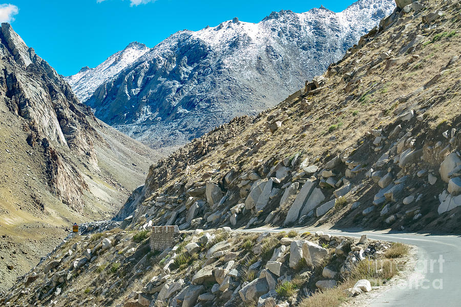 Road Mountains of Leh Ladakh Jammu and Kashmir India Photograph by ...