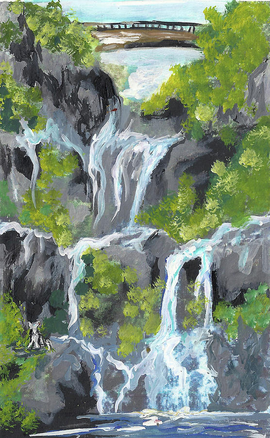 7 Scared Pools Maui Painting by Karen Ferrand Carroll