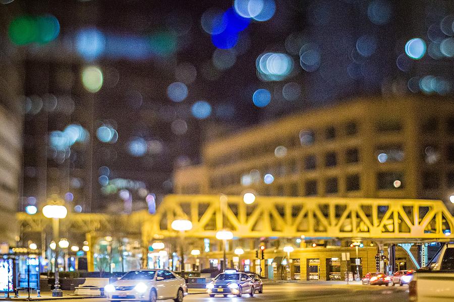 scenes around city of CHicago Illinois at night #7 Photograph by Alex Grichenko