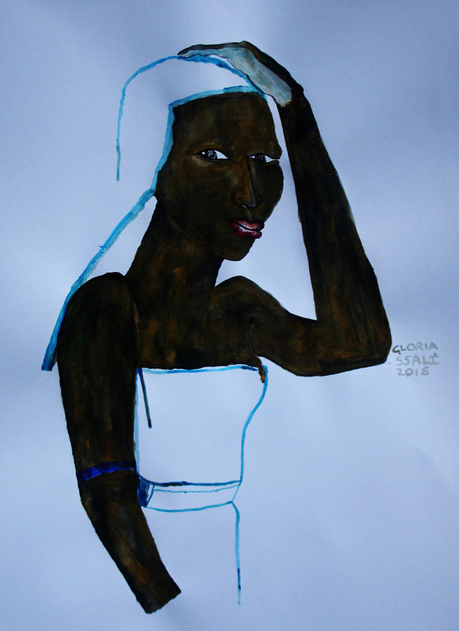 Shilluk Bride - South Sudan #7 Painting by Gloria Ssali