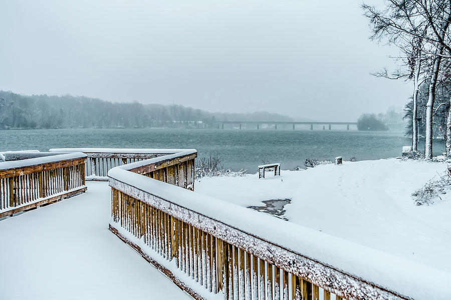 Snow Covered Landscapes In Belmont North Carolina Along Catawba  #7 Photograph by Alex Grichenko