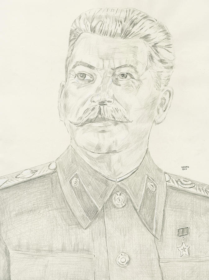 Stalin Drawing by Dennis Larson Fine Art America