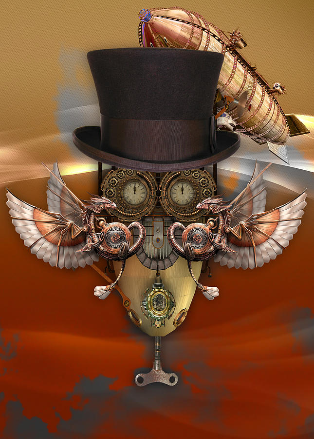 Steampunk Art #7 Mixed Media by Marvin Blaine