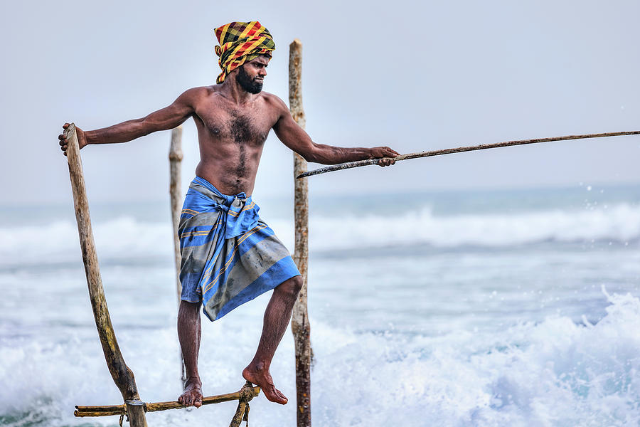 Stilt Fishermen - Sri Lanka #7 Photograph by Joana Kruse