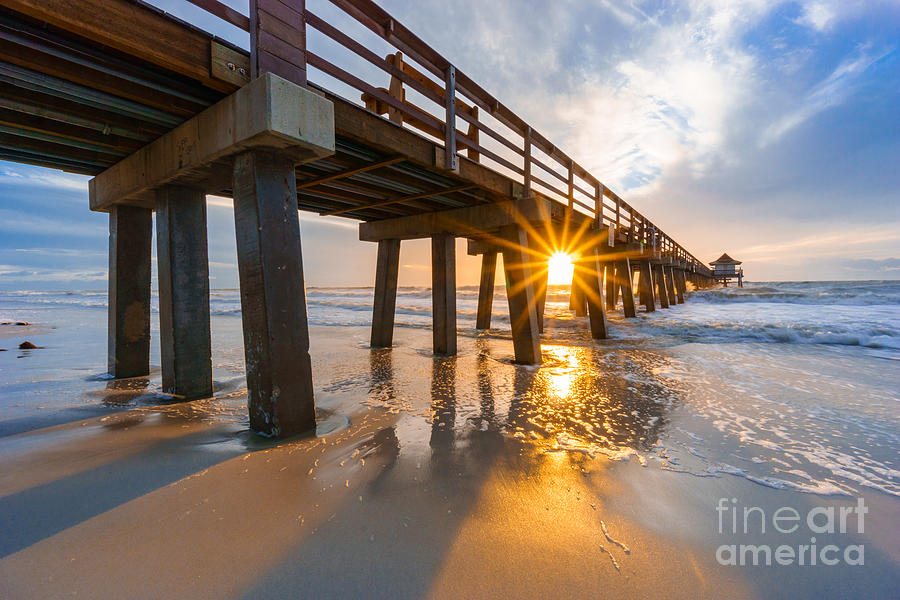 Sunset Naples Pier, Florida by Hans- Juergen Leschmann Sunset Naples Pier, Florida by Hans- Juergen Leschmann