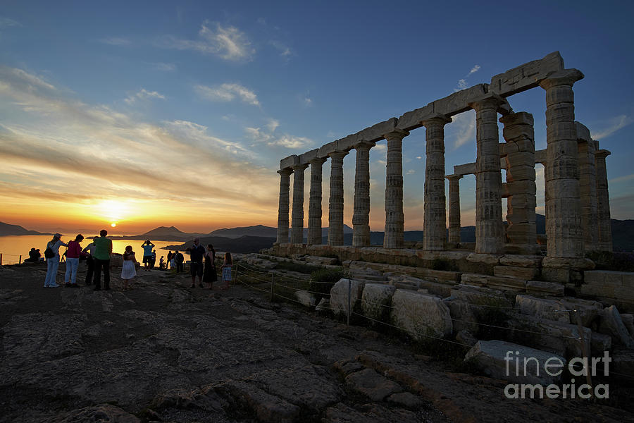 Temple of Poseidon during sunset #7 Photograph by George Atsametakis