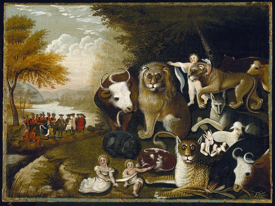 The Peaceable Kingdom Painting by MotionAge Designs