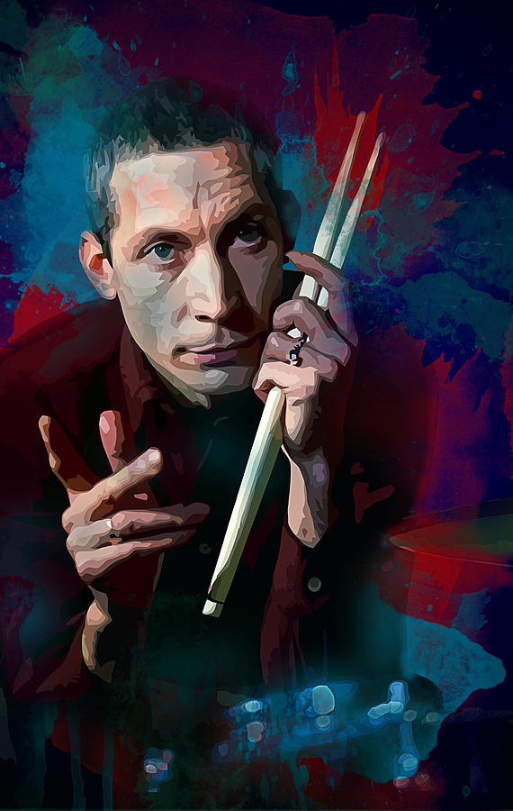 The Rolling Stones Charlie Watts Digital Art By Lilia Kosvintseva