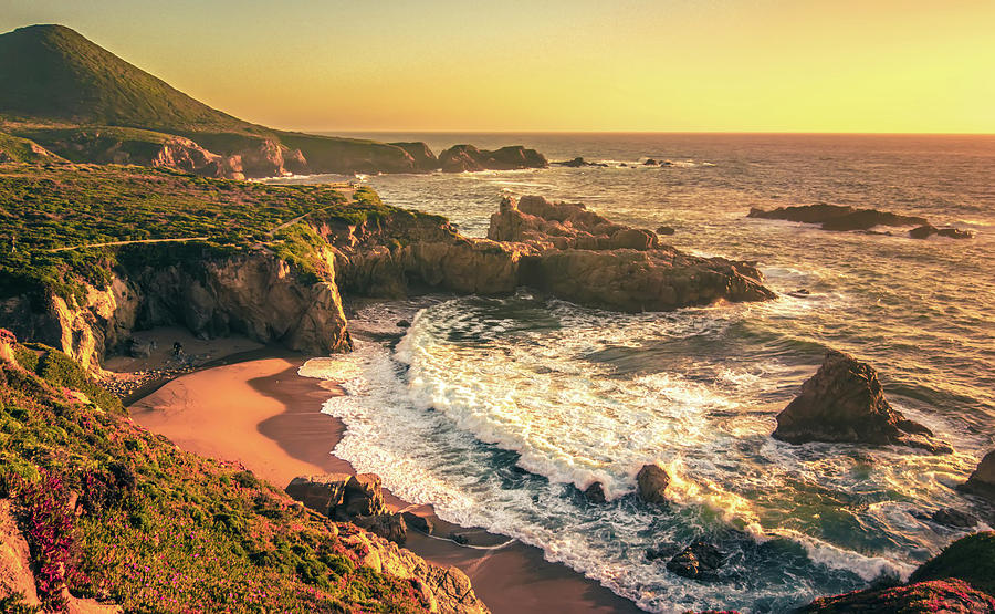 USA California pacific ocean coast shoreline #7 Photograph by Alex Grichenko