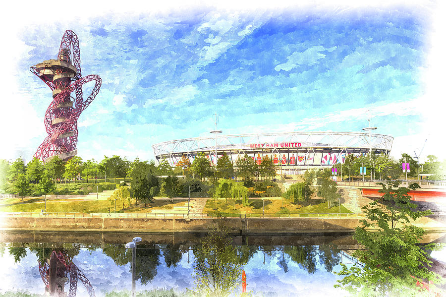 West Ham Olympic Stadium And The Arcelormittal Orbit Art #7 Photograph by David Pyatt