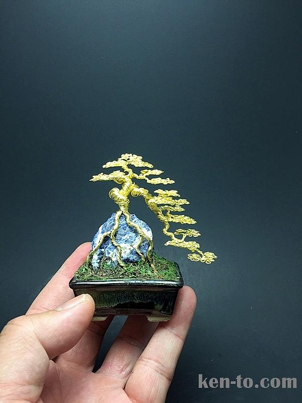 Bonsai By Wire: Bonsai Wire Sculptures by Ken To – Stone Lantern