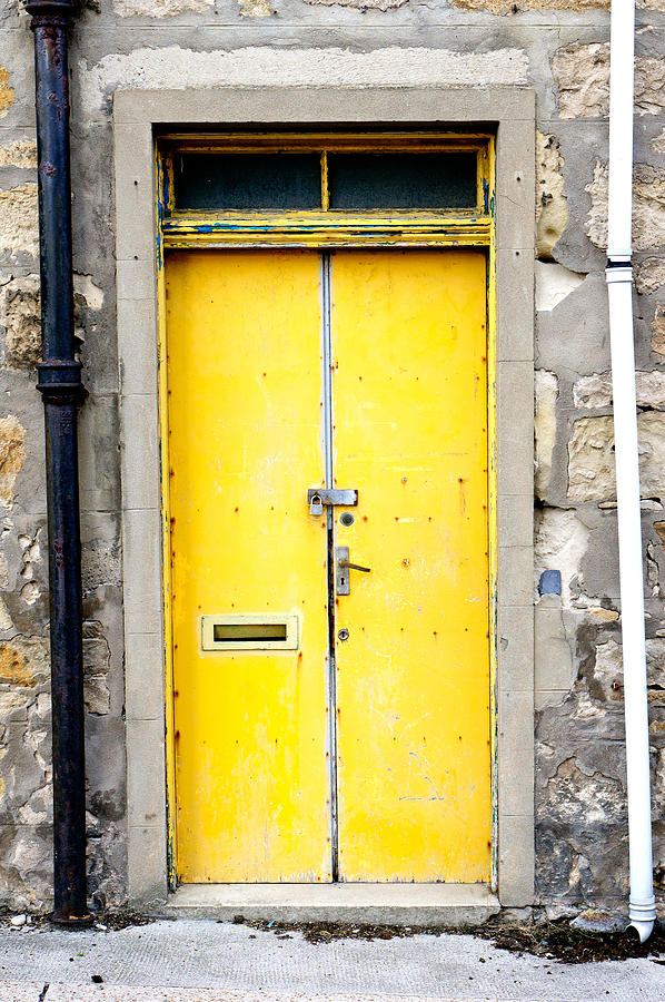 Architecture Photograph - Yellow door #7 by Tom Gowanlock