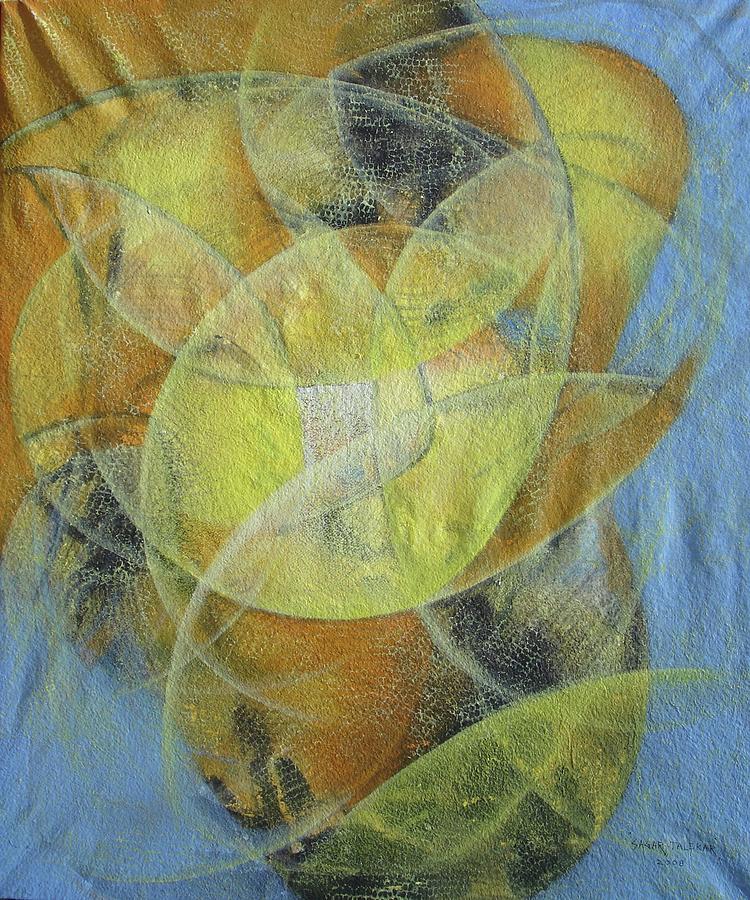 Abstract Painting - Yellow Meditation #7 by Sagar Talekar