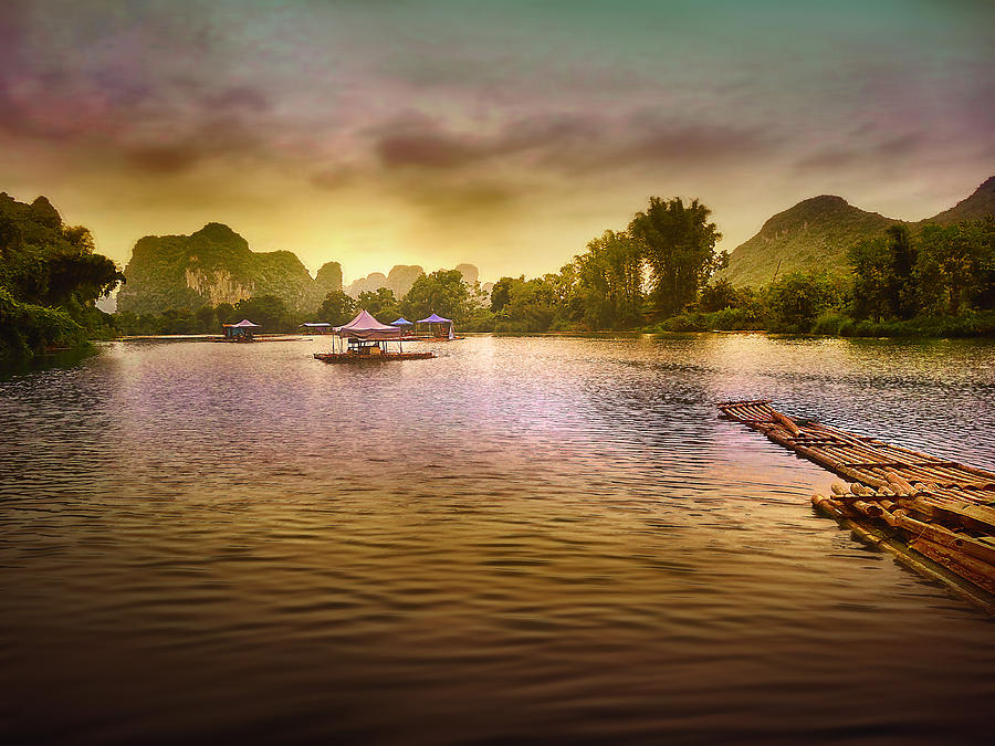 Yulong River drifting -ArtToPan- China Guilin scenery #7 Photograph by Artto Pan