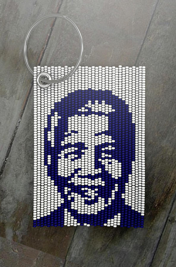 Nelson Mandela Digital Art - Zulu Bead Keyring #7 by Allan Swart
