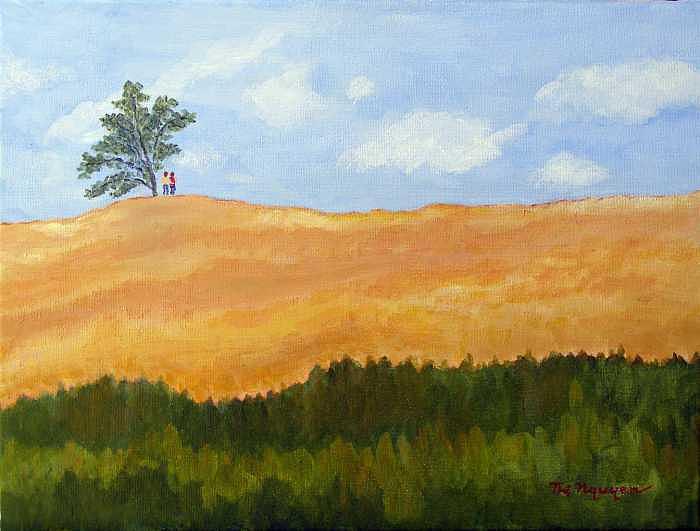 Landscape Painting - Close Together by Thi Nguyen Landscape Painting - Close Together by Thi Nguyen