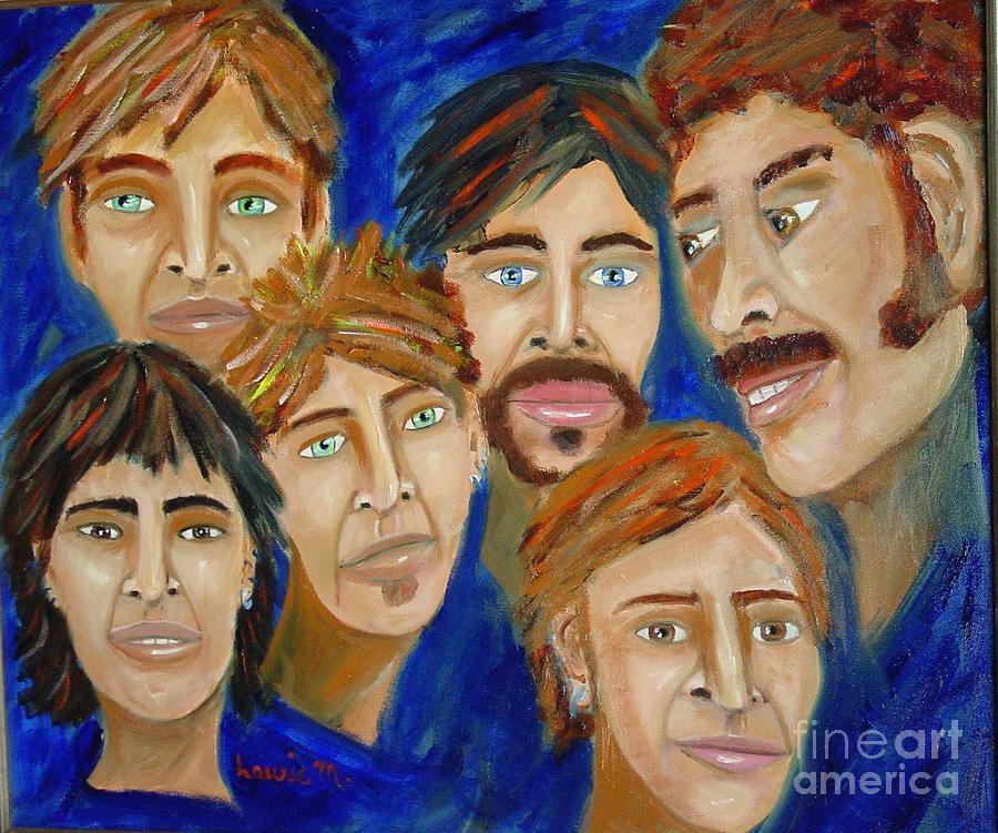 70s Band Reunion Painting by Laurie Morgan