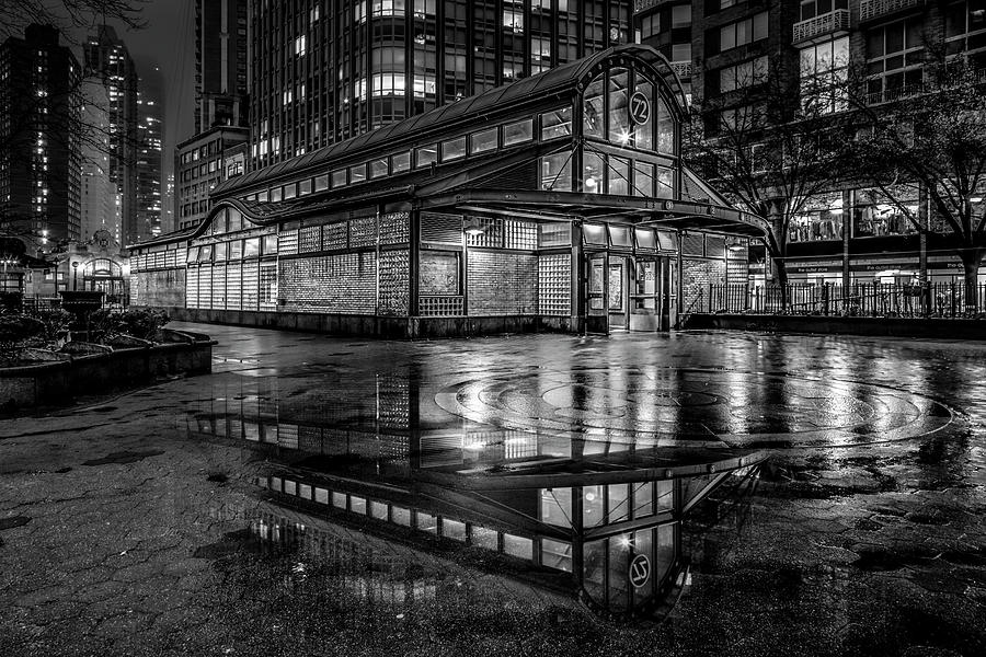 72nd St Broadway Subway Station NYC BW Photograph by Susan Candelario