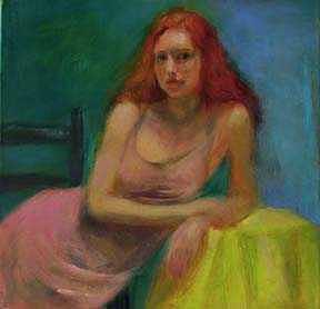 Figure Painting - Figure with Yellow Cloth by Nancy Blum Figure Painting - Figure with Yellow Cloth by Nancy Blum