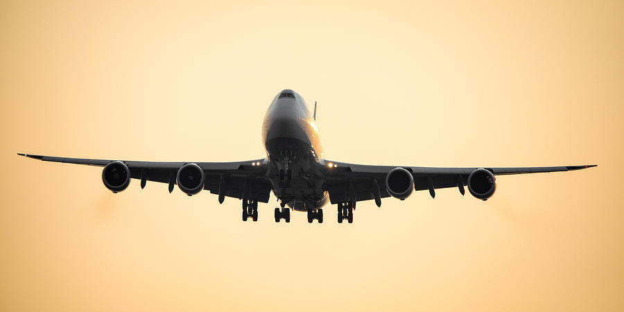 Sunset Photograph - 747 at Sunset by Matt Hammerstein