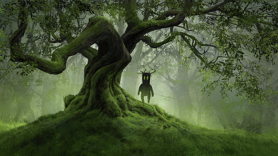 Tree Digital Art - Creature #75 by Super Lovely