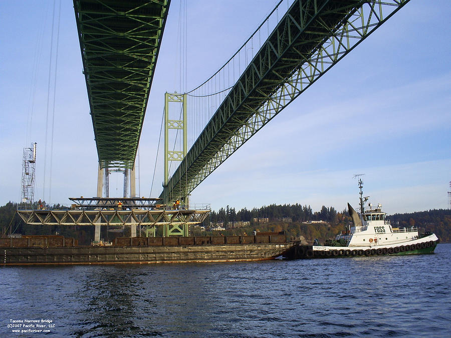 The New Tacoma Narrows Bridge Photograph by Alan Espasandin