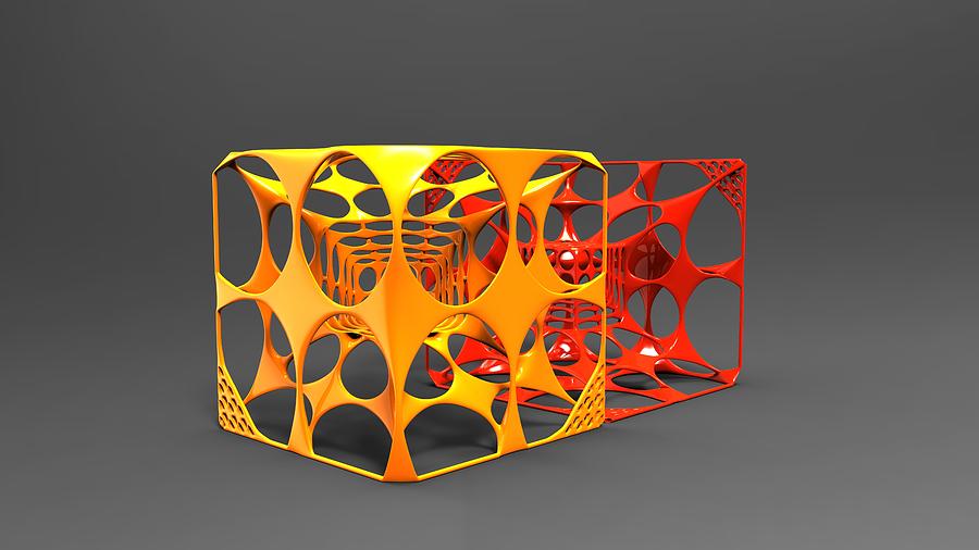 .75 VORONOI Cubes #75 Digital Art by William Ladson
