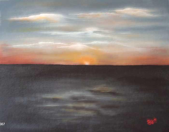 Sundown Painting by Brenda Coster Sundown Painting by Brenda Coster