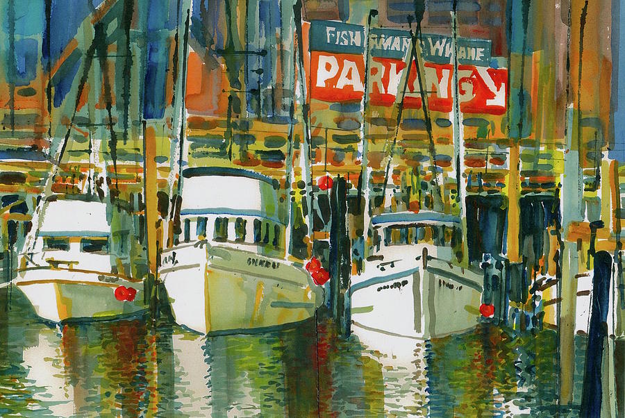 760 Fishermans Wharf Painting By Marilynne Bradley Fine Art America