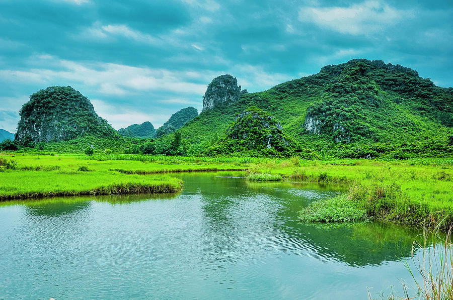 Karst rural scenery in spring #77 Photograph by Carl Ning