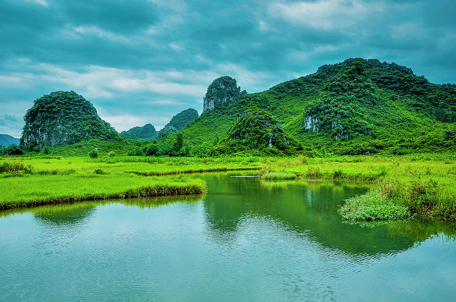 Karst rural scenery in spring #78 Photograph by Carl Ning