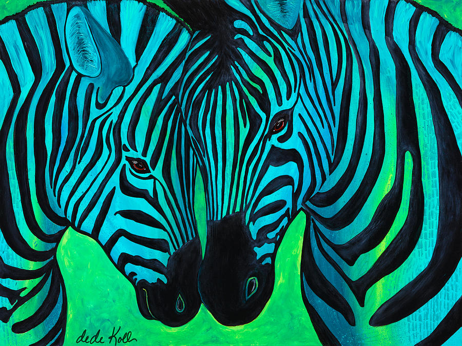 Zebra Painting - Changing Stripes by Dede Koll