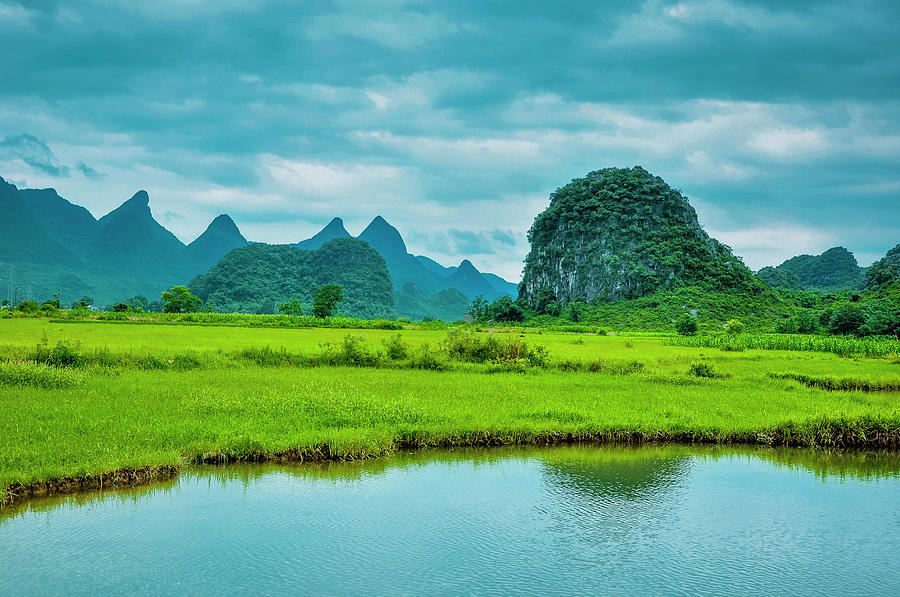 Karst rural scenery in spring #79 Photograph by Carl Ning