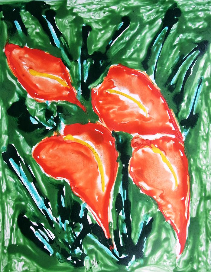 Abstract Painting - Divine Flowers #7936 by Baljit Chadha