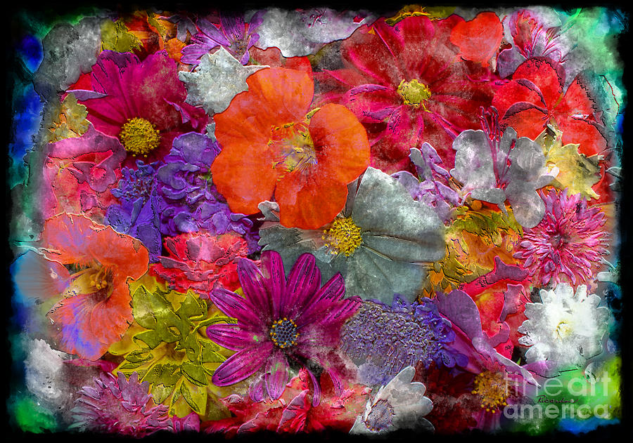 7f Abstract Floral Painting Digital Expressionism Painting by Ricardos Creations
