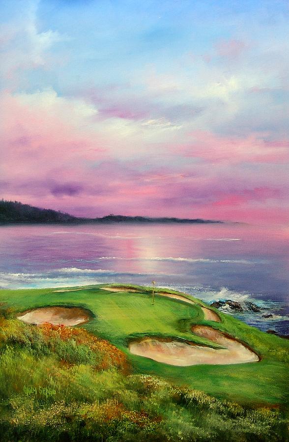 7th at Pebble Painting by Sally Seago