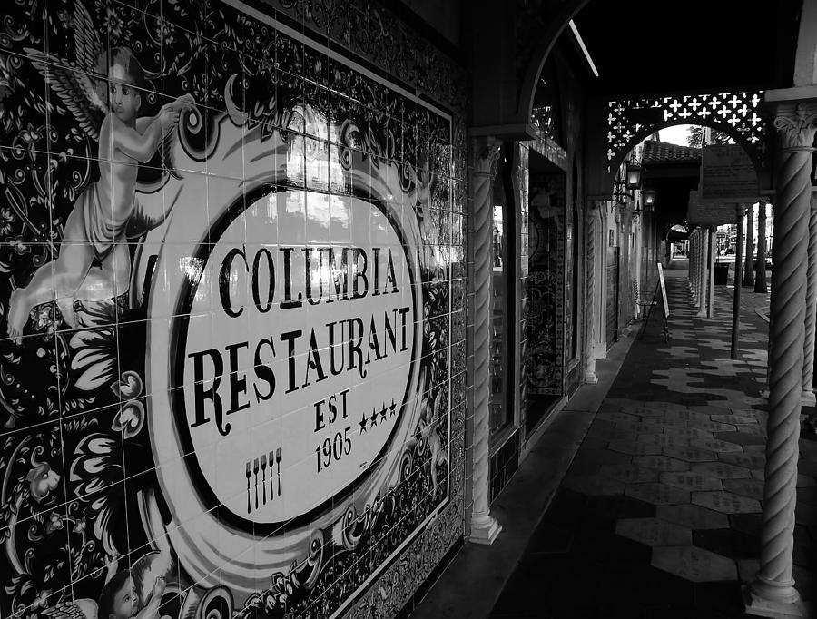 Black And White Photograph - 7th Ave Ybor City by David Lee Thompson