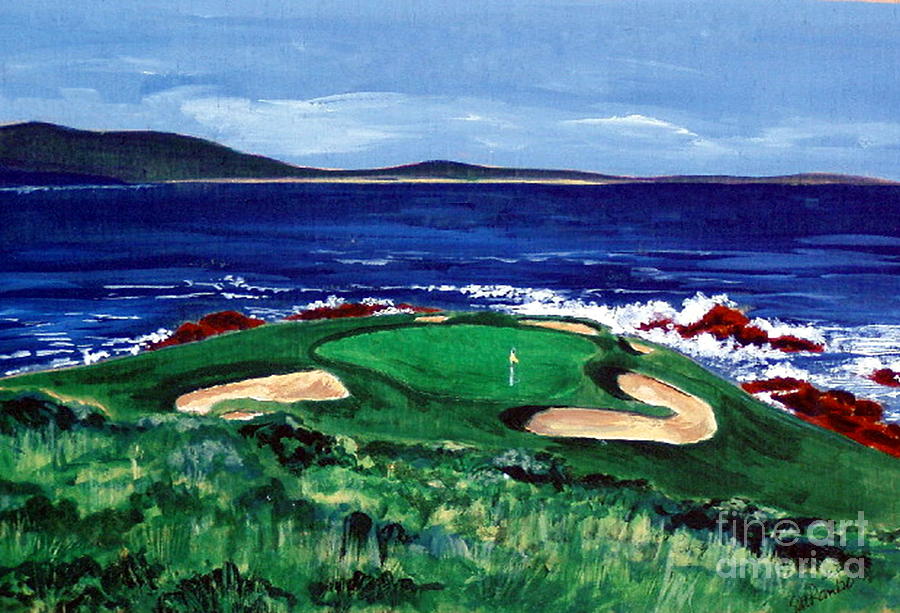 7th Hole Pebble Beach Painting by Suzanne Krueger