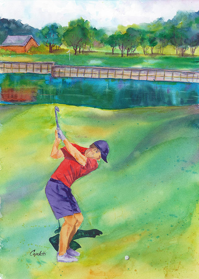 7th Hole Tpc Eagle Trace Golf Course Painting By Barb Capeletti