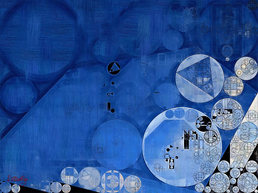 Space Digital Art - Abstract painting - Sapphire #8 by Vitaliy Gladkiy